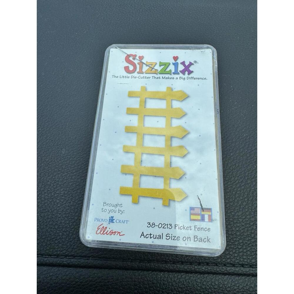 Sizzix Original Yellow  Lot- Picket Fence Jungle Leaves Lead Stem Splats B3 - Picture 5 of 6